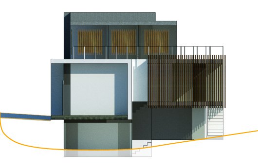 A view from the south - initial rendering of schematic design for the sunniest side of the house.